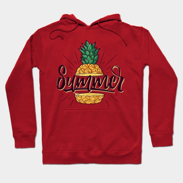 Summer and Pineapple Hoodie by Katheryn's Studio